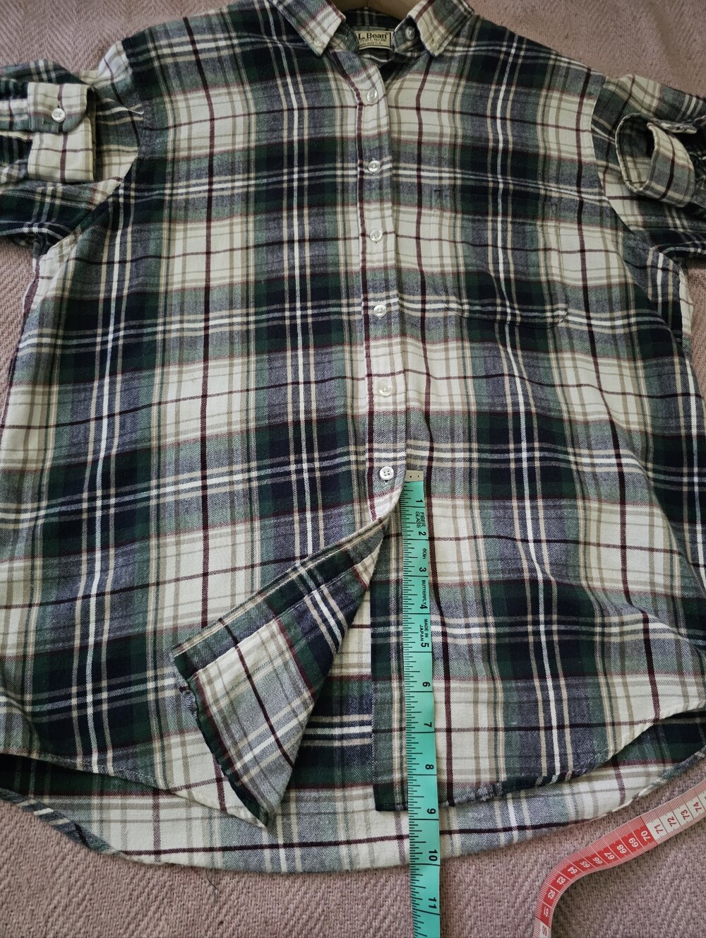 Vintage LL Bean Plaid Flannel Button-up Shirt - Picture 9 of 16